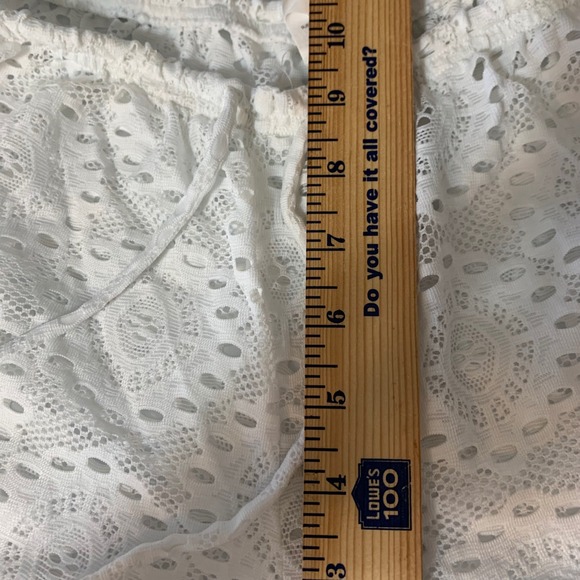 Laundry by Shelli Segal Lace Wide Leg Pants Womens XL White Beach Coverup Boho - Picture 5 of 8